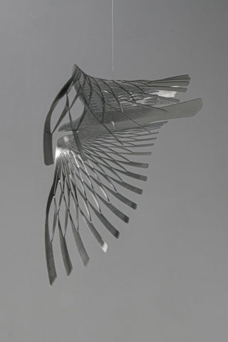 Bird Hanging Mobile – 4-Part Stainless Steel  Kinetic Sculpture for Modern Spaces