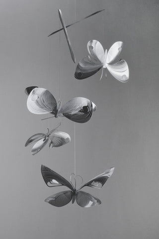 Butterfly Hanging Mobile – 4-Part Stainless Steel Kinetic Art