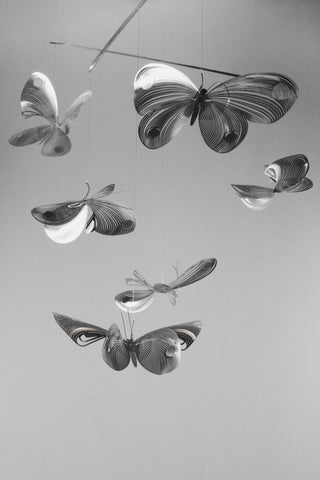 Butterfly Hanging Mobile – 6-Part Stainless Steel Kinetic Art