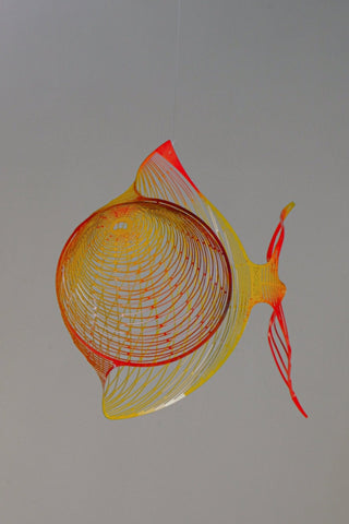 Large Fish Hanging Mobile – 2-Part Colorful Painted Stainless Steel