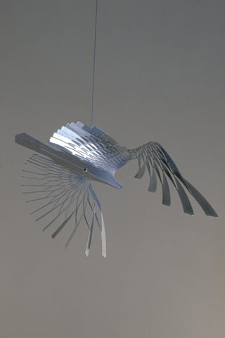 Large hanging bird, Stainless steel from bottom