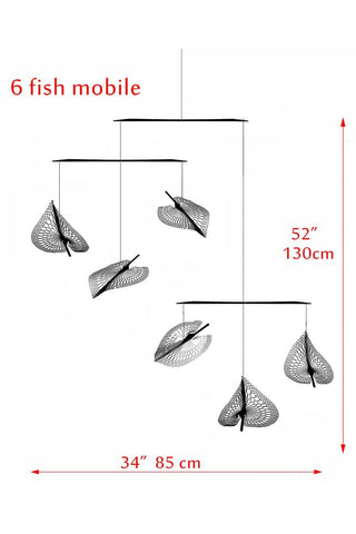 Leaf Hanging Mobile – 6-Part Stainless Steel Minimalist Decor