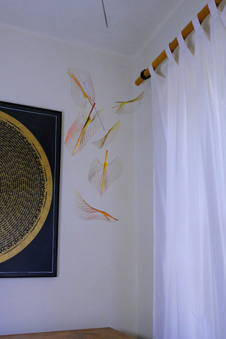 Leaf Hanging Mobile – 6-Part Colorful Painted Stainless Steel